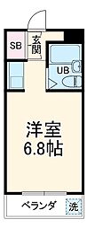 名古屋市営名城線 西高蔵駅 徒歩9分の賃貸マンション 3階ワンルームの間取り