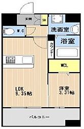 LIBTH松山III 10階1LDKの間取り