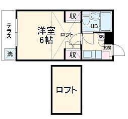 Ｌｉｖｅ津田沼 1階1Kの間取り