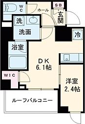 都営大江戸線 新江古田駅 徒歩5分の賃貸マンション 5階1DKの間取り