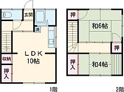 椿貸家 1階2SLDKの間取り