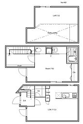 GLACIS 4階1LDKの間取り