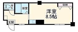 テイクファイブ 2階1Kの間取り