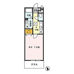 Ｖｉ・クラインアスト 1階1Kの間取り