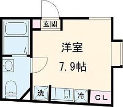 ＣＡＳＡ　ＯＴＳＵＫＡ 2階ワンルームの間取り
