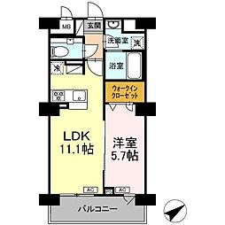 リュミエール千種 9階1LDKの間取り