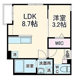 KEIAI RESIDENCE 上尾II 3階1LDKの間取り