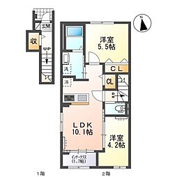 間取図画像 2LDK