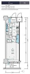 MAXIV川口並木 1Kの間取図画像