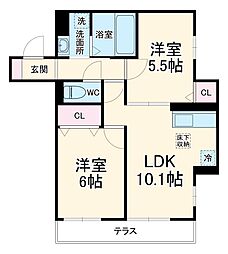 間取図画像 2LDK