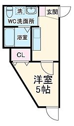 サニーベイ・ソレイユ 3階1Kの間取り