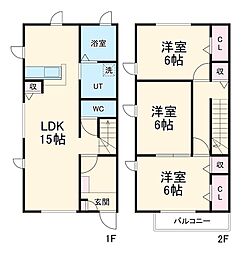 ドルチェヴィータマルヤ 1階3LDKの間取り