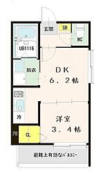 KayOto residence 久世上久世町 1階1DKの間取り