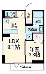 間取図画像 1LDK