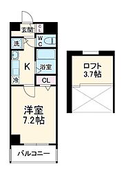 ベレーサ金山 1Kの間取図画像
