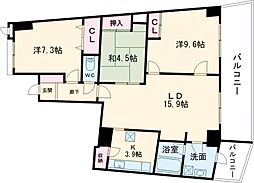 アイランドシティ・インフィニガーデン　ノース棟 7階3LDKの間取り