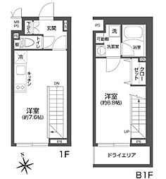 ＬＥＧＡＬＡＮＤ高円寺 地下1階1LDKの間取り