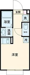 Ｔ’ｓ　Ｃｕｏｒｅ赤羽志茂 1階ワンルームの間取り