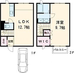 Kaguya　N 1階1LDKの間取り