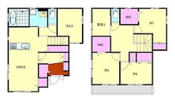 井上貸家 1階4SLDKの間取り