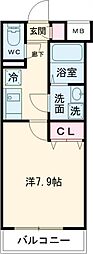葛飾区奥戸2丁目マンション 1Kの間取図画像