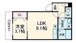 間取図画像 1LDK