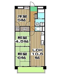 グランビア京都 4階3LDKの間取り