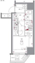 AZEST武蔵小杉 4階1Kの間取り