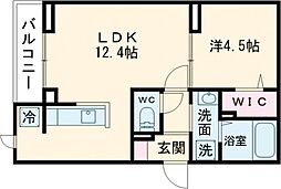 セレスティア東向島 3階1LDKの間取り