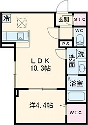 東武伊勢崎線 東向島駅 徒歩9分の賃貸アパート 1階1LDKの間取り