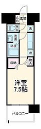 パルティール笠寺 7階1Kの間取り