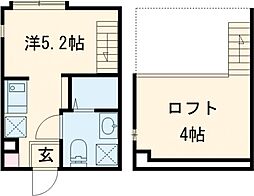 メゾン堀切菖蒲園 1階ワンルームの間取り