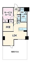 フィルージュ浦和常盤 1階1SLDKの間取り