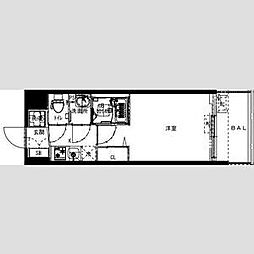 Alivis福島海老江（旧：フォーリアライズ福島ルノン） 12階1Kの間取り