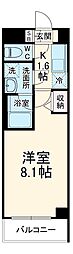 クレアポルテ川口元郷 1Kの間取図画像