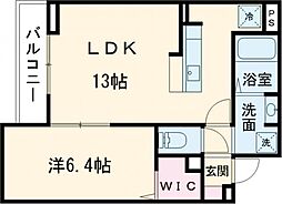 小田急小田原線 祖師ヶ谷大蔵駅 徒歩12分の賃貸アパート 3階1LDKの間取り