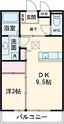 ムグンファV 1階1LDKの間取り