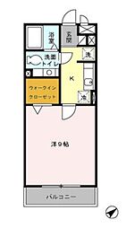 ヴィクトリー・ヴィラ 3階1Kの間取り