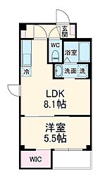 charme toit 3階1LDKの間取り