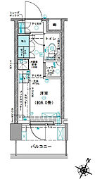 JR京浜東北・根岸線 赤羽駅 徒歩10分の賃貸マンション 4階ワンルームの間取り