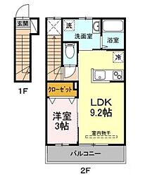 間取図画像 1LDK