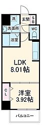 オルフェア都島 4階1LDKの間取り