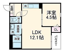 Jack aichiI 2階1LDKの間取り