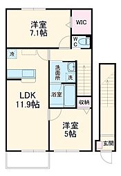 SOUTH CLAIREA 2LDKの間取図画像