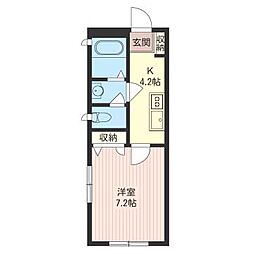 SHAWOOD・MAISON 1階1Kの間取り