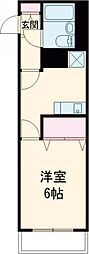 メゾン塚本 5階1Kの間取り