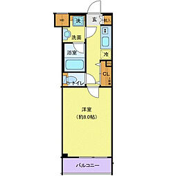 プレール・ドゥーク高井戸 2階1Kの間取り