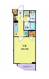 プレール・ドゥーク高井戸 2階1Kの間取り