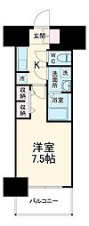 S-RESIDENCE豊田avanta 8階1Kの間取り