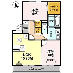 Ｍ’s　II 1階2LDKの間取り